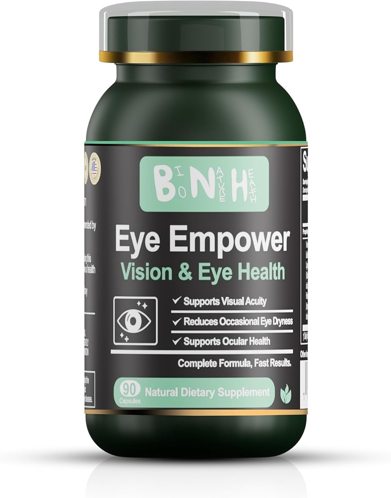 Eye Empower - Blue Light - Blurry Vision - Kuru Irritated Itchy Eyes - Floaters - Fatigue - Ocular & Macular Destek - Dejenerasyon - Proven Nutrients - Retinal & Corneal - 90 Count