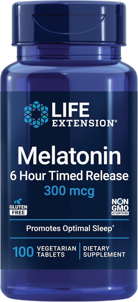 Jarrow Formulas BroccoMax Sulforaphane Jeneratör 35 mg ve Life Extension Melatonin 6 Saat Zamanlı 300 mcg 100 Tablet