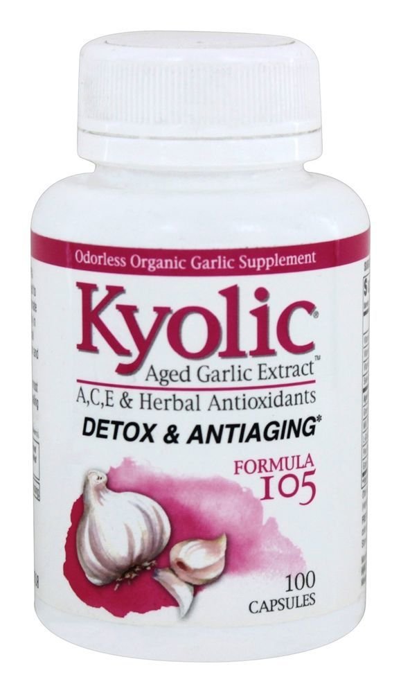 Kyolic AgedPack Extract Formula 105, Detox ve Anti-Aging, 100 Capsules (Pazar Mayıs Vary)