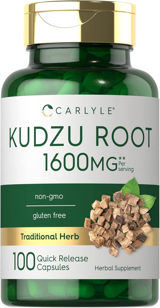 Carlyle Kudzu Kök | 100 Ekstraksiyon Capsules | Non-GMO ve Gluten Free Formula | Geleneksel Herbal Supplement