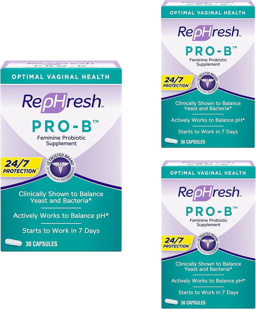 RepHresh Pro-B Probiyotik Feminine Supplement Capsules (Pack of 3)