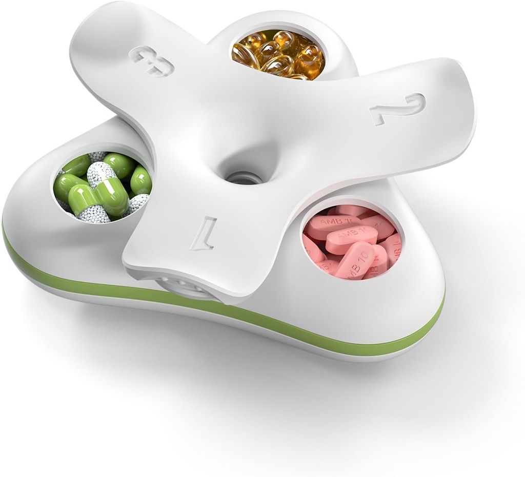 Günlük Pill Box Organizer 3 Zaman Bir Gün Seyahat Küçük Pill Vakası, 3 Karşılaştırmalı Kombine Pill Konteyner, Portreatif Pilleç, Tıp, Tamam, Fish Oil, White Pill Case, 3