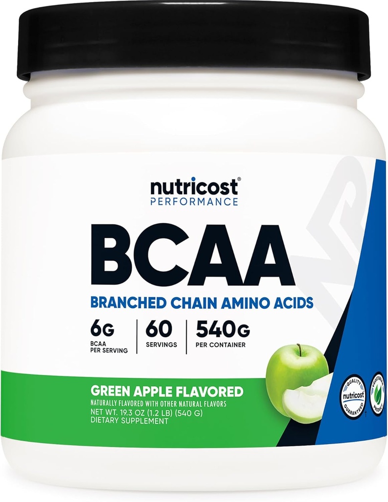 Nutricost BCAA Toz 2:1 (Green Apple, 60 hizmet)