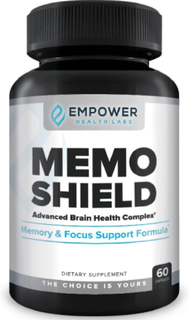 MemoShield Brain Health Supplement – Lion's Mane, Bacopa Monnieri ve Ginkgo Biloba ile Gelişmiş Memory Support – Cognitive Function and Brain Health Formula – 60 Capsules