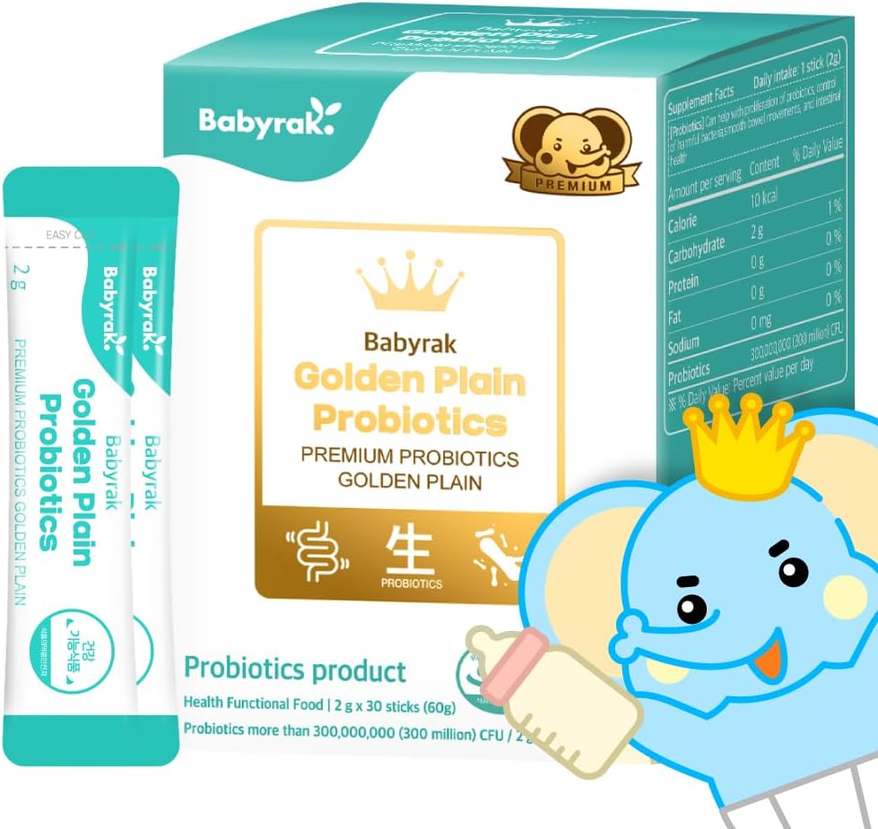 Golden Plain Probiotics I Prebiotics & Probiotics I No Artificial Flavors I No Sweeteners I 30 Sticks