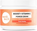 Wink Well Boost Vitamin C σκόνης Δραστικό για ανοσοενισχυτικό και αντιοξειδωτικό Περιέχει βιταμίνη C 100% καθαρό ασκορβικό οξύ, βιταμίνη D3 Cholecalciferol Μαγνήσιο, και ψευδάργυρο 30 εξυπηρετούν