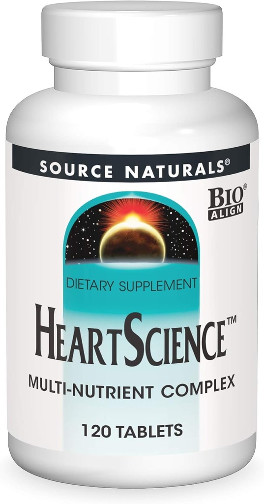 Source Naturals Heart Science Multi-Nutrient Kompleksi - Normal Kalp Fonksiyonlar ve Kan Circulation - 120 Tablet