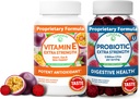 Lunakai Vitamin E ve Probiyotik Gummies Sche - 3000 mcg Yetişkinler Enerji Desteği için Gummies - Digestive Health - Non-GMO, All Natural Natural
