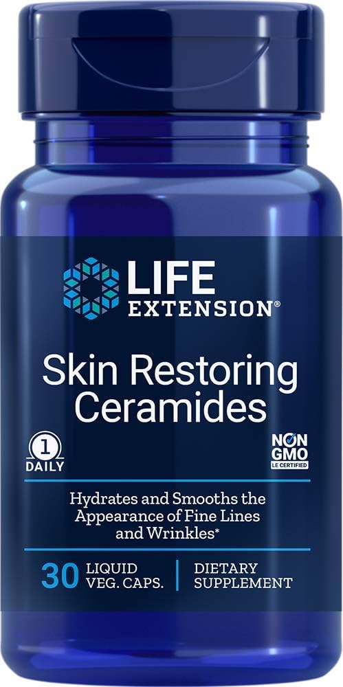 Life Extension Skin Restoring Ceramides, 30 Capsules (Pack of 3)
