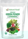 Z Doğal Gıdalar Organik Yeşiller Superfood Toz - Barley Grass, Buğdaygras, Spirulina, Spinach, Broccoli, Alfalfa Leaf, Beet Root, Tomato, Dulse & Moringa - Raw Vegan Gluten Free - 1lb