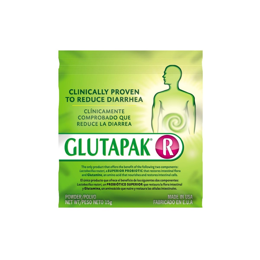 L-Glutamine & Lactobacillus reuteri ile Digestive Health Toz – Destekler Gut Barrier, Microbiome Balance & Nutrient Abors – 15g Sachets, 3-Pack, Gluten & Lactose Free