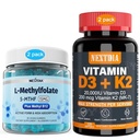 Βιταμίνη D3 20.000 IU + K2(MK7) 200mcg, L-μεθυλοφωσφολικό 15mg & Gummys μεθύλιο B12