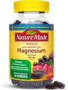 Nature Made High Abxia Magnezyum Glycinate Gummies 100 mg per Service, Muscle, Nerve, Bone and Heart Support, Magnezyum Supplement, 40 Magnezyum Gummies, 20 Day Supply