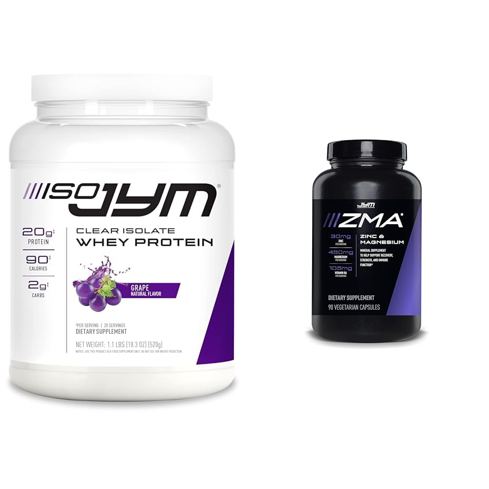 ISO JYM 20 Grape ve JYM ZMA çinko/Magnesium Capsules Supplement ile çinko, Magnezyum ve Vitamin B6