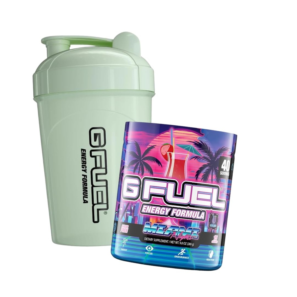G Yakıt Miami Nights Strawberry Pina Colada Flavored Game + G Yakıt Glow-In-The-Dark Shaker Şişe