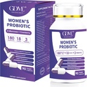 Probiyotiks 180 Milyar CFU 18 Strains Organik Prebiyotik Cranberry Probiyotik Supplement Digestion Immunity for Women's Health,Non Soy Gluten Dairy Free 90 Vegetarian Capsules