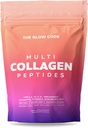 The Glow Code Multi Collagen Peptides – Type I,II,III,V & X Hydrolyzed Collagen Powder, Unflavored, Enhanced with Biotin, Vitamin C & Hyaluronic Acid