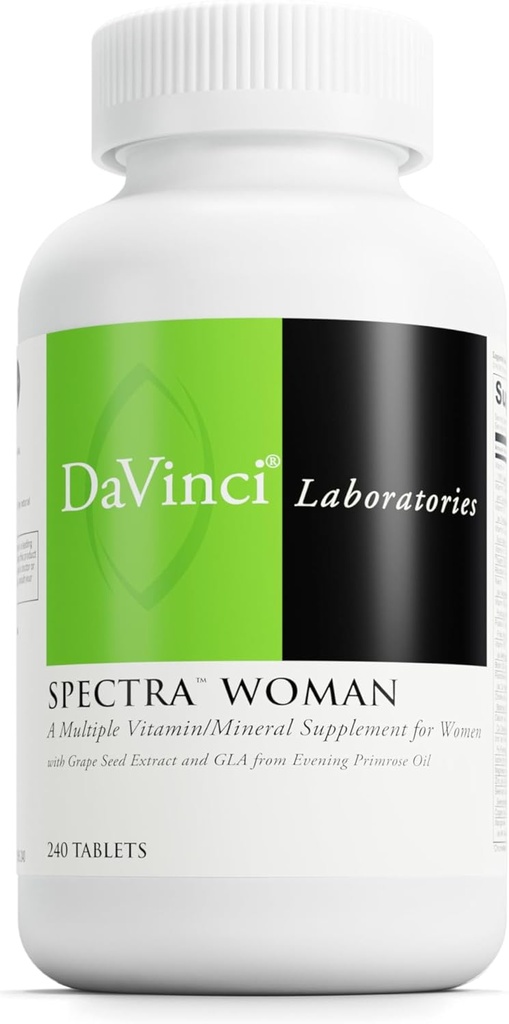 DaVinci Laboratuvarlar Spectra Kadın - Bone Health ve Women's Needs - Vitaminler, Mineraller, Kalsiyum, Beta Carotene, L-Cysteine, Grape Tohumlama ve Daha Fazla - 240 Tablet