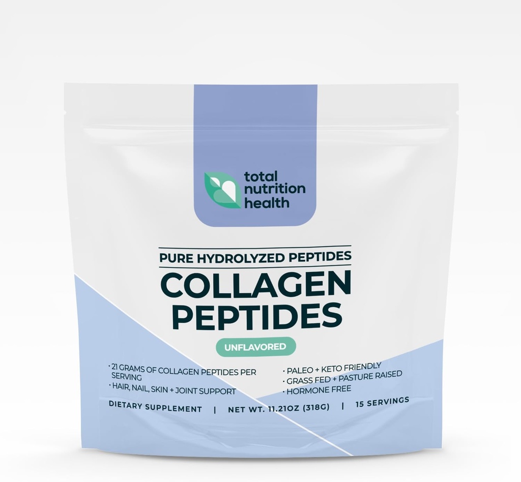 Κολαγόνο Peptides σκόνη – 11oz Άγευστη – καθαρή χόρτο Fed Collagen πρωτεΐνη με βιταμίνη C, B3, B6, B12, Βιοτίνη για τα μαλλιά, νύχια, δέρμα και κοινή υποστήριξη – Μη-GMO, ζάχαρη-ελεύθερο