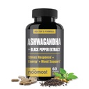 Noo Most Organic Ashwagandha 400 mg Capsules w/Black Pepper Extract as Vegan Ashwagandha Supplements for Anti Stress Relief, Natural Mood Support, Energy & Focus-60 Capsules
