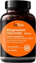 InVite Health Magnesium Glycinate - Anti-Street Mineral to Support Healthy Muses - 200mg - 90 Tablets - 45 Day Supply (2- Pack)