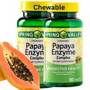 Ανοιξιάτικη Κοιλάδα Papaya Ένζυμο Μασώμενα - 360 Vegan Tablets, Bromelain Νέα Formula Digestive Aid