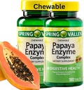 Spring Valley Papaya Enzyme Chewable - 360 Vegan Tablet, Bromelain New Formula Digestive Aid