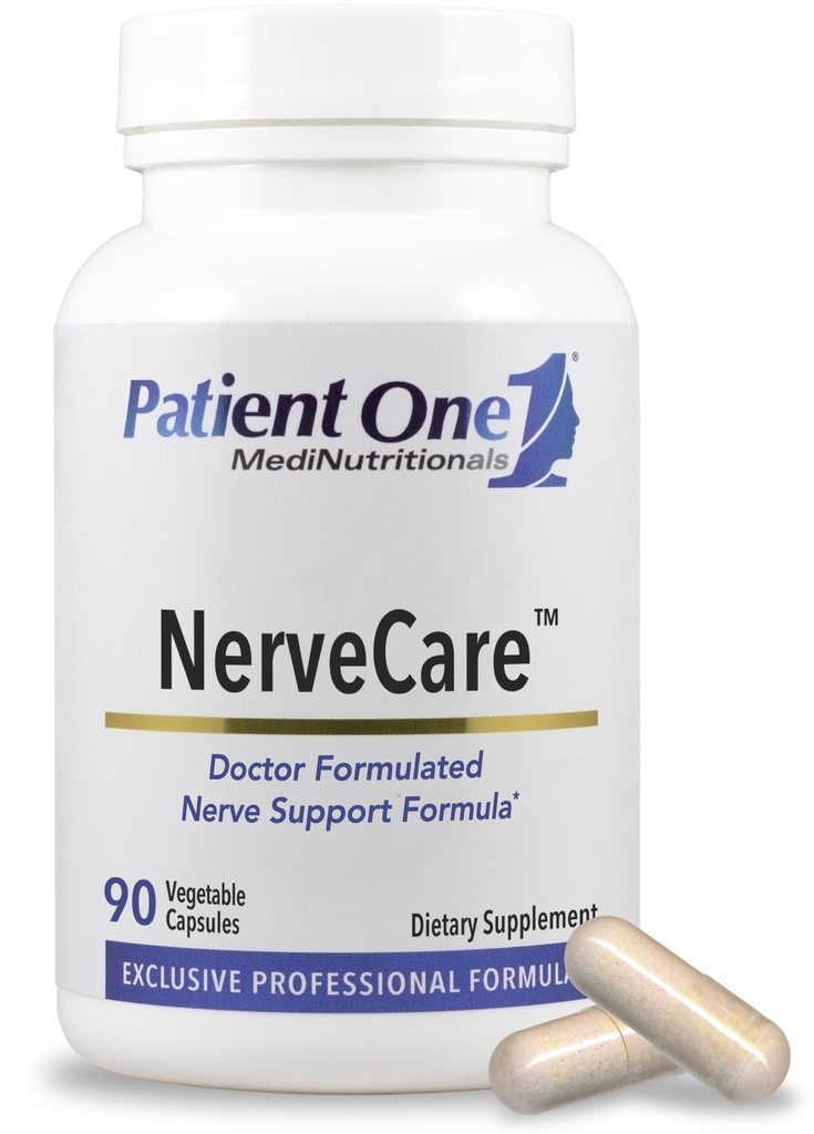 Patient One NerveCare | Supplement to Support Nerve and Vascular Health* | With Alpha Lipoic Acid, Vitamin B12, ALC and Benfotiamine | 90 Capsules
