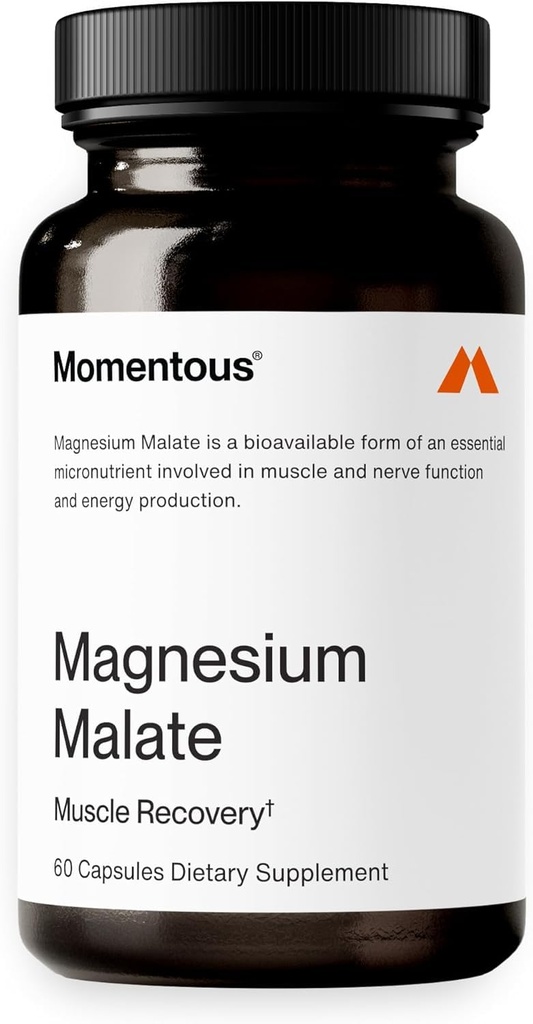 Momentous Magnezyum Malate - NSF Spor için sertifikalı - 30 Günlük Supply - 60 Capsules