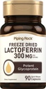 Piping Rock Lactoferrin Supplements | 300 mg | 90 Capsules | Freeze pet Potent Glycoprotein | GMO, Gluten Freeze