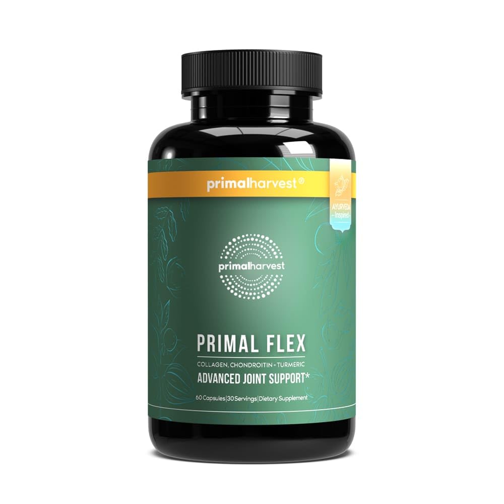 Primal Harvest, Primal Flex Joint Supplement with Collagen, Turmeric, Boswellia και Ashwagandha (60 Count) 1 Συσκευασία