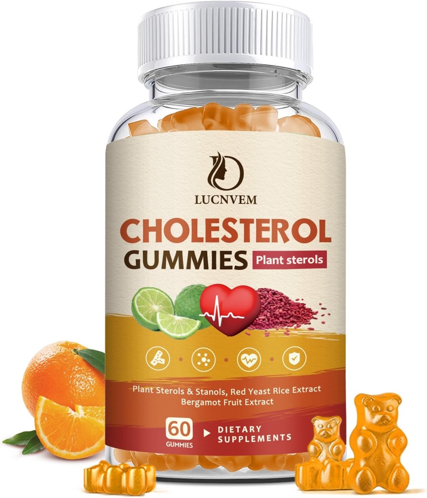 Cholesterol Supplements Gummies for Cholesterol Healthy, Natural Cholesterol Complex for Maintain Healthy Cholesterol Levels, Daily Easy Cholesterol Gummies Snacks - 30 Day Supply