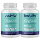 BESTVITE Cognizin Citicoline 500mg (120 κάψουλες χορτοφαγικής) (60x2) - Κλινικά Σπουδές Premium Nootropic Choline - Όχι Stearates - Vegan - Χωρίς γλουτένη - Συμπληρώματα εγκεφάλου για τη μνήμη και την εστίαση