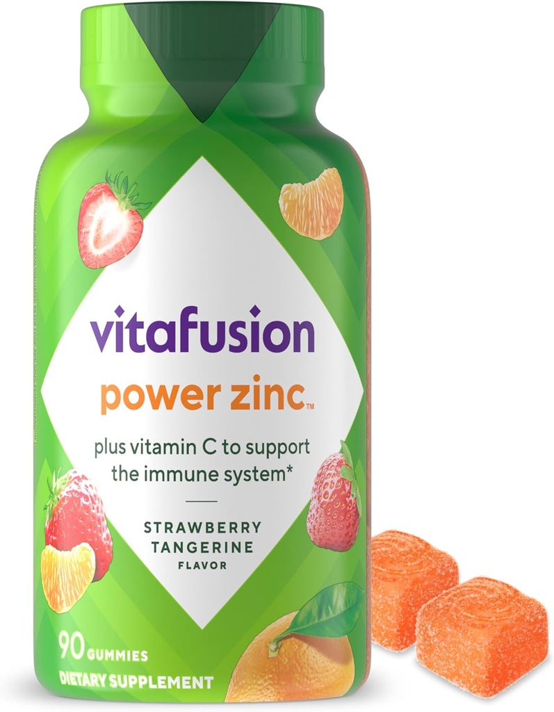Vitafusion Power çinko G Vitaminummys, Strawberry Tangerine Flavored Immune Support (1), 90 Count