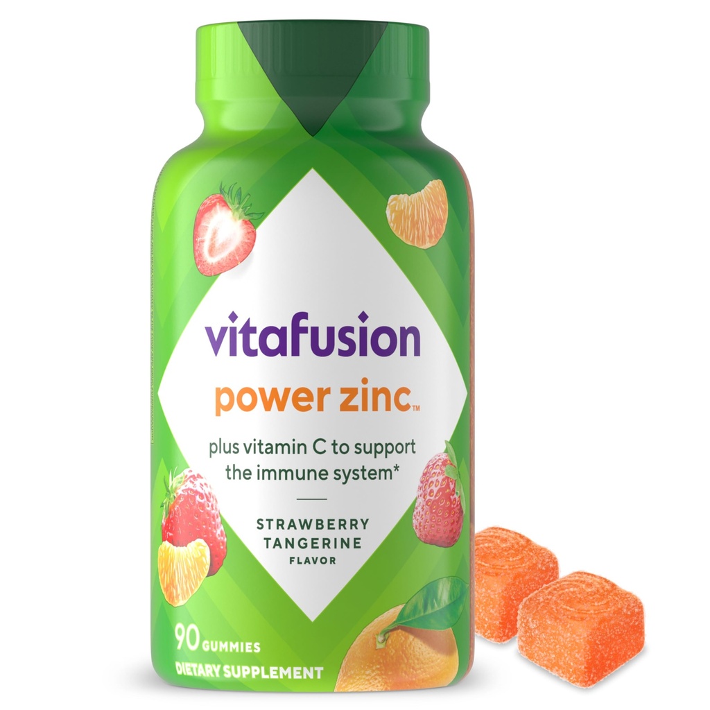 Vitafusion Power çinko G Vitaminummys, Strawberry Tangerine Flavored Immune Support (1), 90 Count