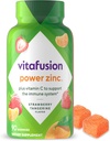 Vitafusion Power Zinc Gummy Βιταμίνες, Φράουλα Tangerine Γεύση Ανοσοποιητική Υποστήριξη (1), 90 Count
