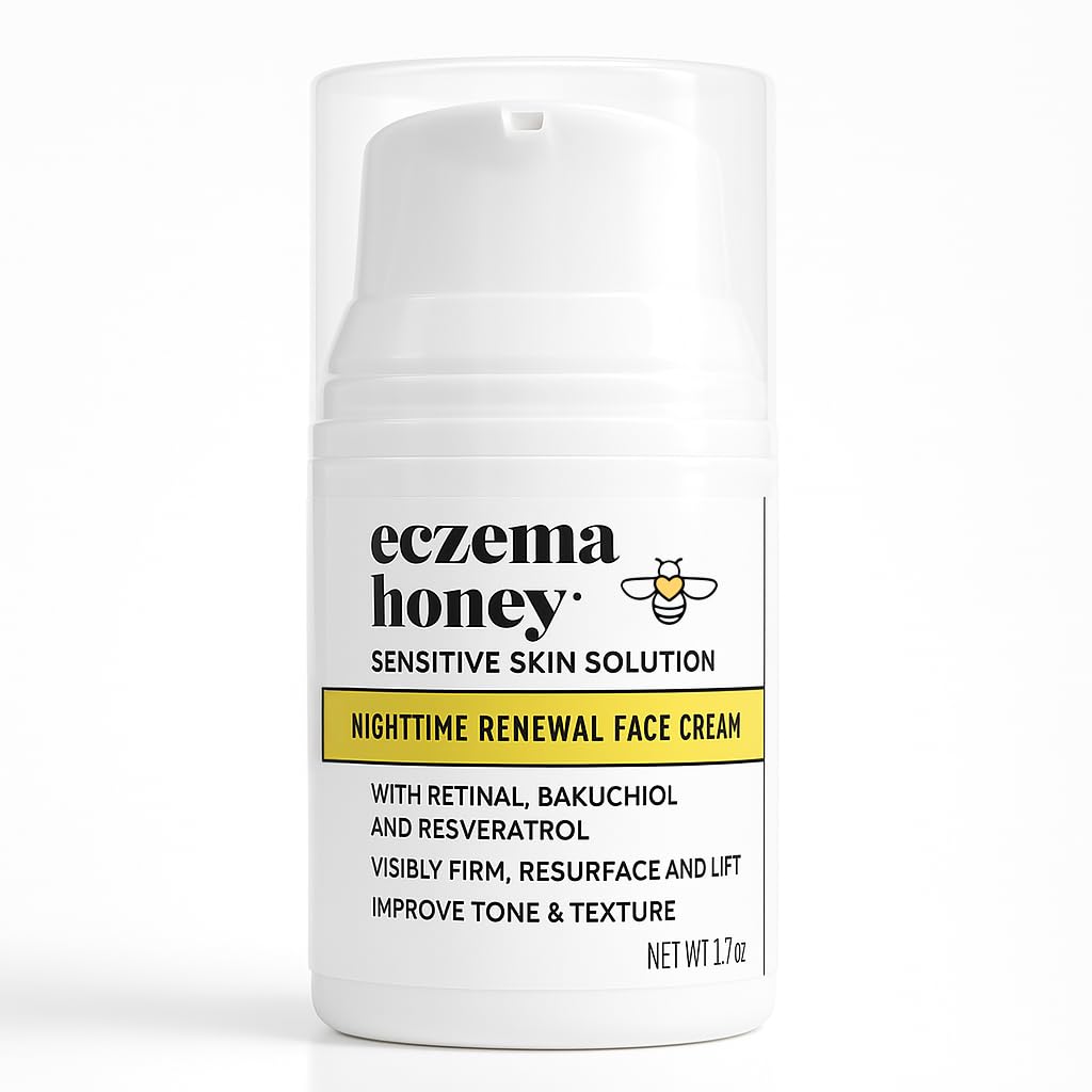 ECZEMA HONEY Yoğun Gece Yenileme Face Cream - Anti Aging Skin Care Ürünleri - Eczema için Teşvik Edilmiş Face Moisturizer, Kuru & Hassas Skin (1.7 Oz)