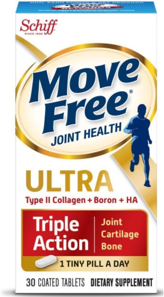 Free Type II Collagen, Boron & HA Ultra Triple Action, Joint Health Supplement, 1 Pill Per Day to Foundation, Cartilage ve Bone Health, 30 Count