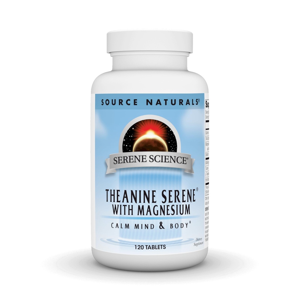 Source Naturals Serene Science L- Theanine με μαγνήσιο και GABA - 120 δισκία