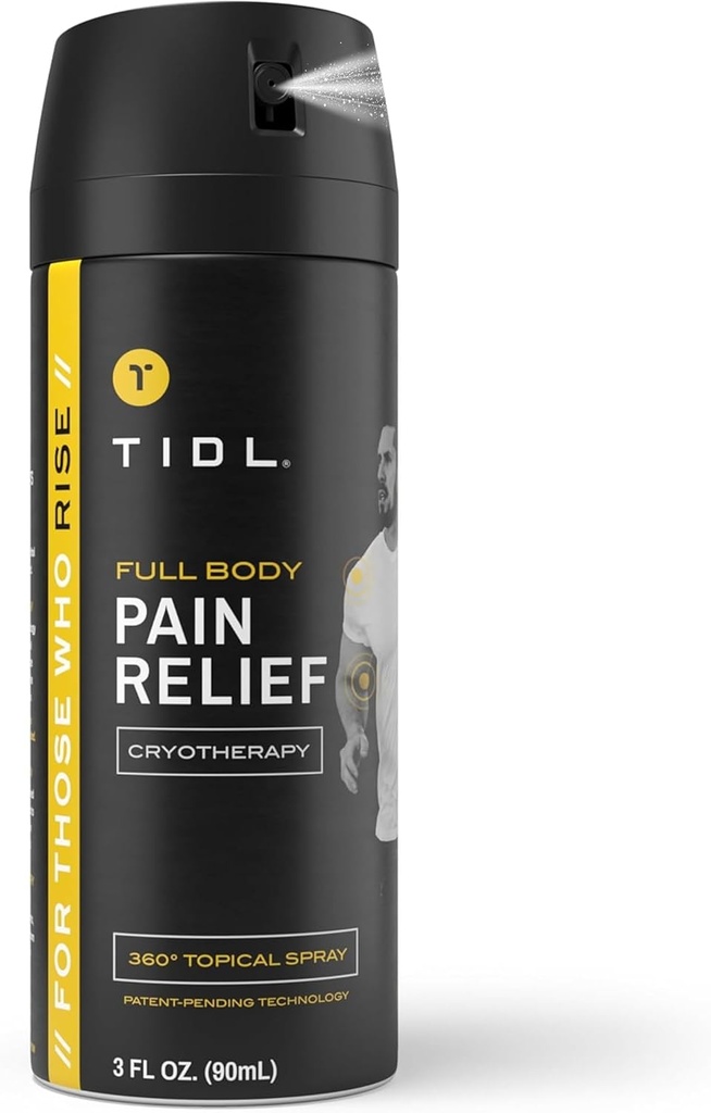 TIDL Kriyoterapi Ağrısı Kombine, 3 Oz, Hedefli Grafik Ağrısı, Ortak ve Kas Ağrısı Yardımı, Organik, Bitki bazlı Menthol, Arthritis için Anında Soğutma, Back & Diz Ağrı