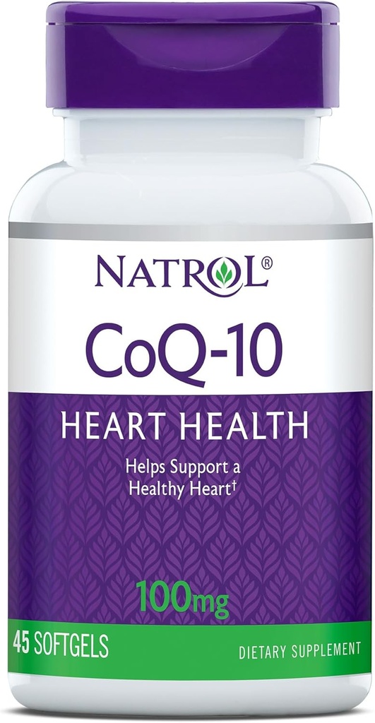 Natrol, CoQ-10 Softgels, Heart Health Diyetary Supplement, 100 mg, 45 Count