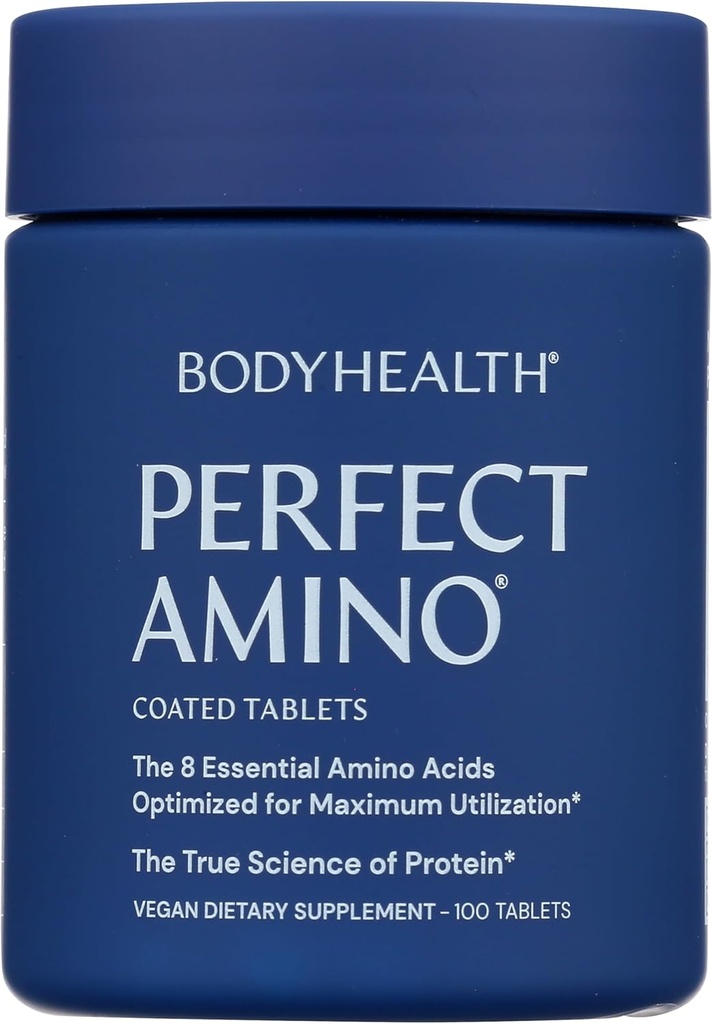 PerfectAmino (100 ct) Εύκολη στην κατάποση δισκία, Essential Amino Acids Συμπλήρωμα με BCAAs, Vegan Protein for Pre/Post Processing & Mus Recovery with Lysine, Tryptophan, Leucine, Methionine