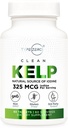 Tip Zero Clean Kelp Iodine Tabletleri (60 Hizmet, 325 MCG Per Servis) - Deniz Kelp'ten Iodine Doğal Kaynağı, Gluten Ücretsiz