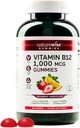 NatureWise Vitamin B12 Gummies for Yetişkinler, 1000 mcg - Strawberry Lemon Flavor - Supports Daily Energy, mentalty, Cognitive Function - Vegan, Gluten-Free, Non-GMO - 180 Count[3-Month Supply]