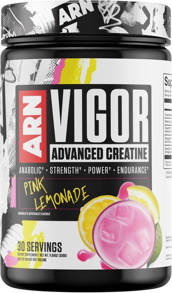 Silah Yarışı Beslenme | ARN | Vigor Advancedtine Formula (30 Hizmet, Pink Lemonade)