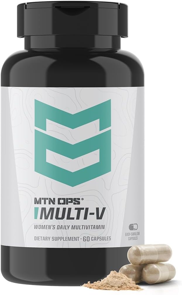 MTN OPS Multi-V Womens Multivitamin Vegetarian Capsules, Essential Daily Vitamin Complex, 60 Capsules, 30 Day Supply
