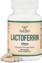 Lactoferrin 250mg ανά Σερβίρισμα (60 κάψουλες) Πατενταρισμένο Bioferrin Lactoferrin - Ανώτερο συμπλήρωμα σιδήρου για την έλλειψη σιδήρου και την ανοσοποιητική υποστήριξη με διπλά συμπληρώματα ξύλου