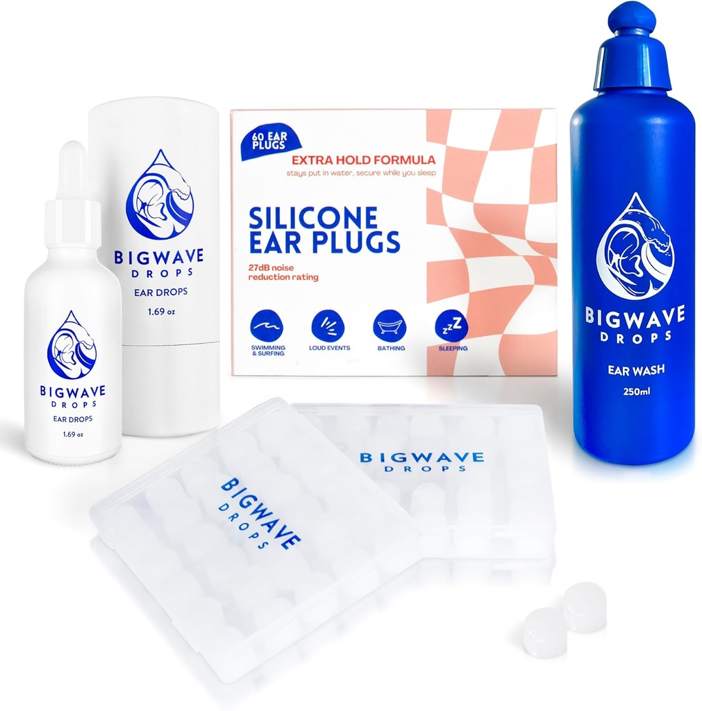 Ear Care Sche - Ear Drops, Ear Wash & Silikon Ear Plugs - Mayomers, Athletes, Divers, Travelers - Ear Care Products for Men, Women, Kids & Yetişkinler - En İyi Mayomer Hediyeleri