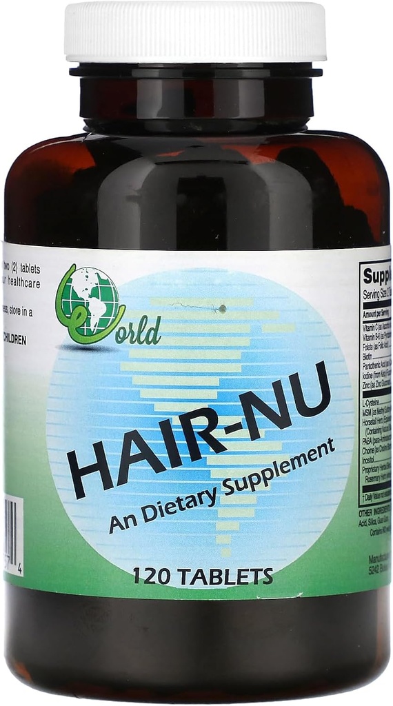 World Organic Hair-Nu Supplement - 120 Tablet