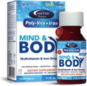 Poly-Vite+Iron Multivitamin Iron Drops for Infants & Toddler – Güçlü Büyüme, Beyin Gelişimi, Immune Health – Yapay Renkler, Gluten-Free, 50mL Dropper Şişe One Vite
